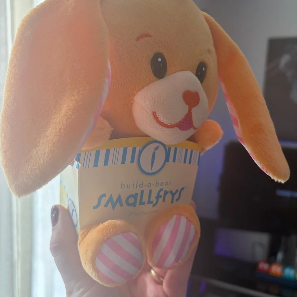 Build-A-Bear Smallfrys Tan and Pink Bunny Plush - Picture 9 of 9